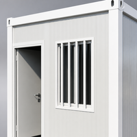 Maison conteneur modulaire démontable de 20 pieds, à aménagement personnalisable, en panneaux sandwich d'acier, préfabriquée, pour appartement, bureau ou dortoir