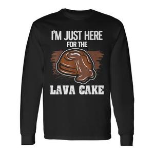 T-shirt a maniche lunghe I'm Just Here For The Lava Cake - Product Image 1