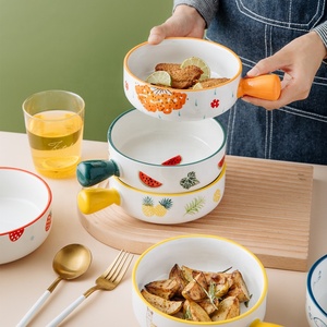 Tazones de Cerámica de Gran Capacidad de 650 ml de Estilo Nórdico con Bonito Diseño, Tazón para Ensalada y Tazón para Sopa de Cerámica con Asa - Product Image 6