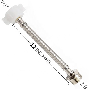 NZMAN Best Seller Tuyau de raccordement de toilette 12 ", rallonge de tuyau d'alimentation de toilette compatible avec les toilettes <span class=keywords><strong>TOTO</strong></span> 7/8 femelle à 7/8 mâle - Product Image 2