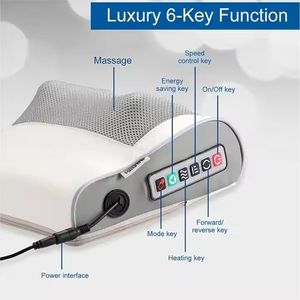 Bantal pemijat inframerah elektrik, Shiatsu pemanas cerdas memijat pinggang bahu penggunaan rumah seluruh tubuh menghilangkan nyeri kepala punggung leher - Product Image 5