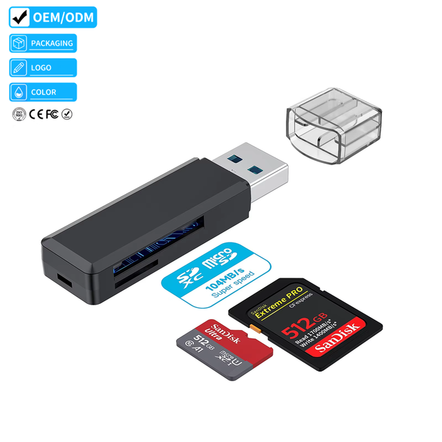 Justlink USB 3.0 SD Card Reader TF 2 in 1 Dual Slot High Speed Memory Card Reader for Camera Laptop PC