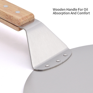 Accesorios <span class=keywords><strong>de</strong></span> Cocina, Utensilios para Hornear, Espátula para Pizza <span class=keywords><strong>de</strong></span> Metal <span class=keywords><strong>de</strong></span> Grado Alimenticio, Pala para Pizza Redonda <span class=keywords><strong>de</strong></span> Aluminio <span class=keywords><strong>de</strong></span> 10 Pulgadas con Mango <span class=keywords><strong>de</strong></span> Madera - Product Image 4