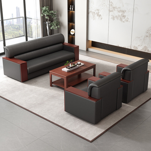 Ensemble de canapés de bureau modernes en cuir de luxe - Usage commercial, <span class=keywords><strong>salon</strong></span> et chambre, mobilier de qualité hospitalière - Product Image 5