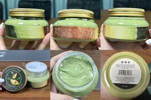 Hot Selling 100% Organic Beauty Products Anti Acne Treatment Bentonite Avocado Mud Mask Natural Organic Avocado Face Clay Mask