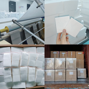 Nouvelle conception, 100 pièces par paquet, 7,5*7,5 cm, tampons en coton à trois couches, haute absorption, jetables, carrés, tampons démaquillants en coton - Product Image 6