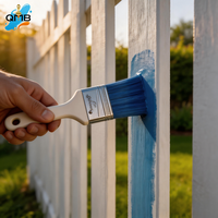 Pinceaux à peinture murale ergonomiques en bois à manche court et poils fins, les plus vendus, qualité industrielle, avec manche cannelé pour professionnels