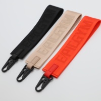 Lanière courte personnalisée en nylon jacquard avec sangle large et mousqueton pour porte-clés, idéale pour le sport urbain, les souvenirs et comme dragonne quotidienne