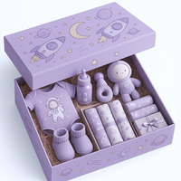 Coffret Cadeau de Souvenirs Personnalisé pour Bébé Luxe, Jouets Éducatifs Étanche pour Nouveau-Nés, Activité d'Apprentissage Amusante, Doublure en Éponge