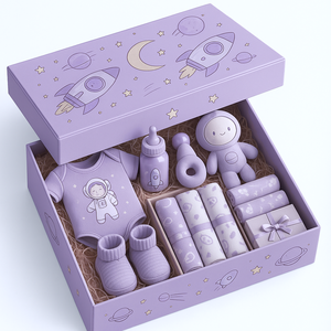 Set de Caja de Regalo de Lujo Personalizada para Recuerdo de Bebé con Juguetes Educativos Impermeables para Recién Nacidos y Forro de Esponja para Actividades de Aprendizaje Divertidas - Product Image 3