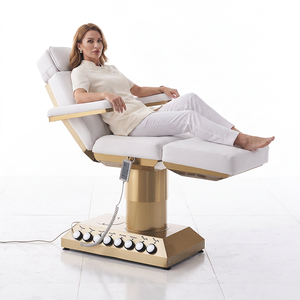 Fauteuil-lit de spa électrique en gros, 3 moteurs, pour soins esthétiques et extensions de cils, canapé de traitement inclinable en cuir en U, fauteuil-lit de spa électrique - Product Image 1