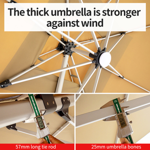 Sombrilla rectangular para <span class=keywords><strong>patio</strong></span>, sombrillas grandes para jardín al aire libre para café, para <span class=keywords><strong>patio</strong></span> con base - Product Image 3