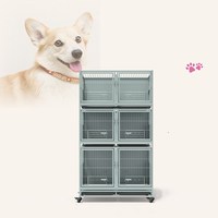 Fournisseur chinois, vente chaude, cage pour animaux de compagnie en acier inoxydable respirante, fermeture à pression, forme triangulaire, pour vétérinaire