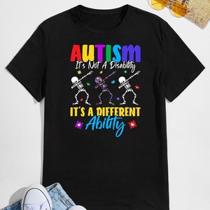 Adesivi Termoadesivi DTF Colorati per la Consapevolezza sull'Autismo con Stampa 'È Ok Essere Diversi' Pronti <span class=keywords><strong>da</strong></span> Applicare su Vestiti - Product Image 4