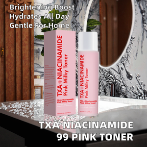TXA + ไนอะซินาไมด์ 99 พิงค์ มิลค์กี้ โทนเนอร์ สูตรน้ำ 2-in-1 ผสมไฮยาลูรอนิค แอซิด สำหรับผิวธรรมดา ช่วยเติมความชุ่มชื้นยาวนาน - Product Image 2