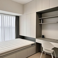 Cadre de lit tatami surdimensionné personnalisable, lit à lattes en bois moderne à fixation murale avec rangement classé, meubles de chambre à coucher