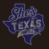 Motif de transfert thermocollant en strass et cristaux pour vêtements, avec logo d'équipe sportive, casque de football américain et thème Cowboys