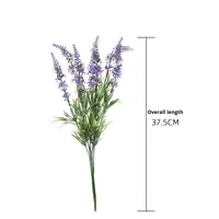 Vente en gros de fleurs artificielles en lavande, bouquet de fleurs artificielles pour l'arrangement floral, décoration de mariage, décoration de table à domicile