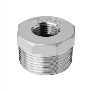 HEDE Direct Sells Screw Fitting Stainless Steel 304 Customization High Quality Female Threads Pipe Fittings Hex Bushing