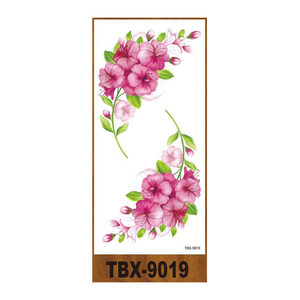Venta al por mayor flor de verano <span class=keywords><strong>flores</strong></span> temporales a prueba de agua tatuajes falsos pegatinas colorido arte corporal tatuajes temporales para mujeres niñas - Product Image 3