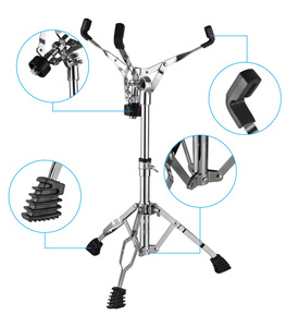 Supporto per <span class=keywords><strong>rullante</strong></span> per <span class=keywords><strong>rullante</strong></span> pieghevole con staffa staccabile con diametro del tubo di 22mm altezza regolabile treppiede adatto per <span class=keywords><strong>rullante</strong></span> da 10 a <span class=keywords><strong>14</strong></span> pollici - Product Image 2