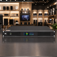 Amplificateur de puissance numérique professionnel 19 pouces 1U 750W, amplificateur de puissance classe D avec DSP pour salles audio