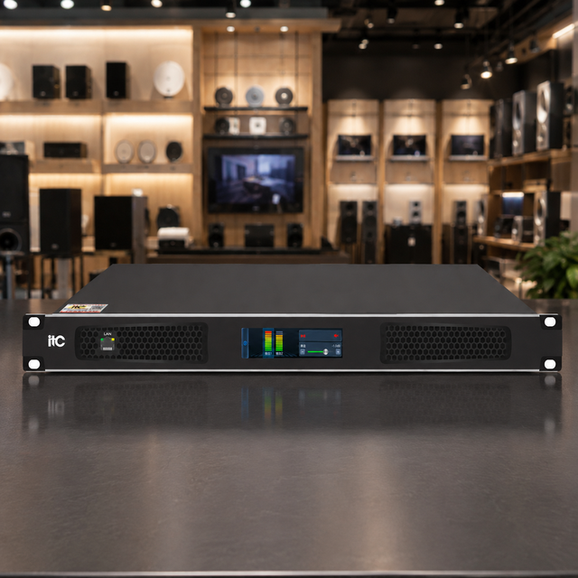 19-inch 1U 750W Professional Digital Power Amplifier Power Amplifier Class d DSP Power Amplifier for Audio halls