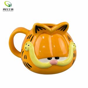 Tasses à café en céramique personnalisées avec motif de patte de chat mignon de dessin animé vert 301-400 ml Vaisselle <span class=keywords><strong>3D</strong></span> en forme de patte de chat - Product Image 1