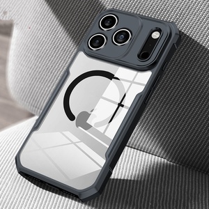 <span class=keywords><strong>Cover</strong></span> Magnetica Trasparente con Airbag per <span class=keywords><strong>iPhone</strong></span> 17 Pro Max, Protezione Fotocamera in Acrilico per 17 Air16 Pro 15 Plus 14 13 12 - Product Image 1