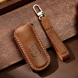 Trường hợp chìa khóa da chính hãng <span class=keywords><strong>2025</strong></span> phù hợp với trường hợp chìa khóa xe <span class=keywords><strong>Mazda</strong></span> AXELA Atenza làm bằng da bò - Product Image 1