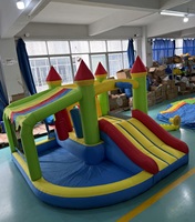 Château gonflable avec toboggan pour enfants et adultes, certifié EN14960, en PVC