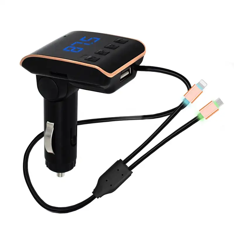 Автомобильный mp3 fm-модулятор LUTU, беспроводной автомобильный радиоприемник, aux адаптер, Bluetooth передатчик, USB Автомобильное зарядное устройство