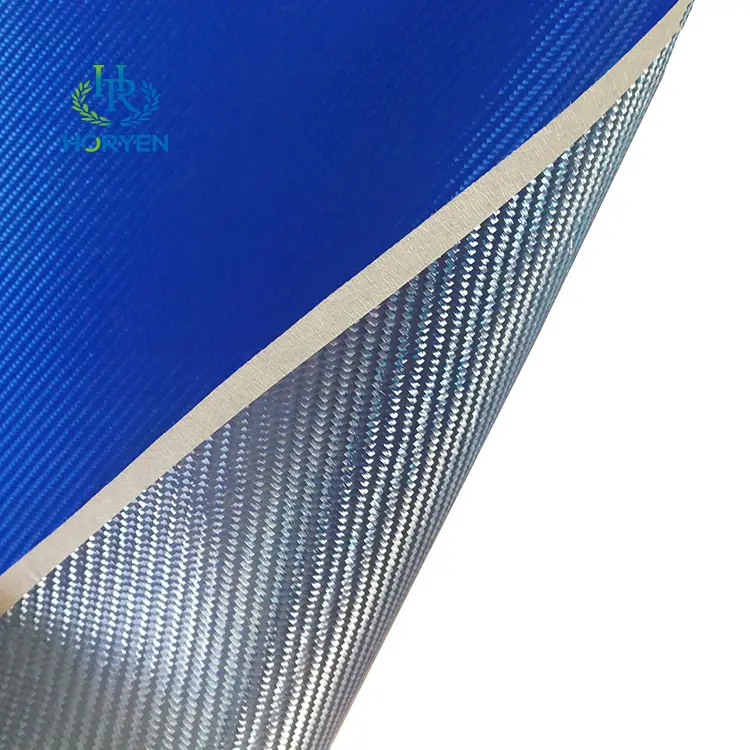 Blue Aluminized Fiberglass Fabric 2x2 Twill Electroplated Glass Carbon Fiber colorful glass fiber cloth