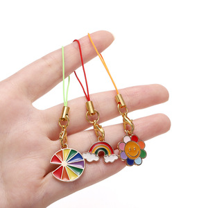 Lot de 12 cordons de téléphone multicolores plaqués or avec fermoir mousqueton, accessoires de bijouterie DIY, matériel artisanal - Product Image 4