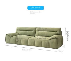 Ensemble sectionnel en tissu à barbe à papa crème moderne pour petit <span class=keywords><strong>appartement</strong></span> et école Rangée droite simple en acier inoxydable pour <span class=keywords><strong>location</strong></span> de villa - Product Image 1