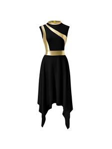 Vrouwen Volwassen Metallic Jurken Liturgische Dansvoorstelling Kostuum Lyrische Moderne Danswedstrijd Klasse <span class=keywords><strong>Prom</strong></span> Koor - Product Image 4