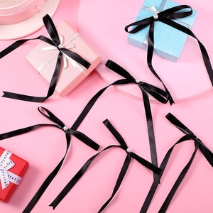Black And Pink Swallowtail Pearl Bow Cake Decoration Reusable Birthday Party Supply - Product Image 4