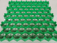 Grille de stabilisation du sol en nid d'abeille en HDPE écologique pour les parkings et les allées, grille perméable pour gazon