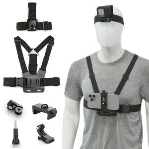 Kit Combo 7-<span class=keywords><strong>en</strong></span>-1 Mains Libres : Support de Téléphone à Fixation Tête/Poitrine et Kit Vlogging pour Enregistrement Vidéo Téléphone/Caméra GoPro - Product Image 2