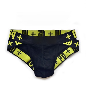 Y 2022 New Arrivals Sexy Low Rise Men's Jockstrap Gay Letter Underwear Young Men Solid Color High <b>Elastic</b> Cotton Sports Brief - Product Image 5