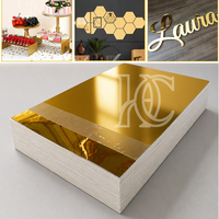 Plaque acrylique miroir doré profond 1/8'' (3mm, 2mm, 1.8mm) pour artisanat DIY, PMMA, 12''x12'', 12''x16'', 4'x8'