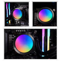 Refroidisseur d'eau pour processeur 120/240 mm, dissipateur thermique LED RGB, roulement à fluide, faible bruit 28dBA, LGA 2011 V3 1700 1200 115X pour ordinateurs AM4 AM5