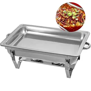 Hotel Restaurant Catering Luxury Chafing Dish Buffet Set Stainless Steel Chafing Dishes Heating Display Food Warmer Set