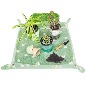 Tapis de jardin transparent imprimé en EVA 50x50cm 70x70cm, imperméable, pour le changement de terreau, pour l'entretien des plantes d'intérieur et le jardinage à domicile - Product Image 4
