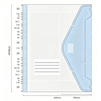 Carpetas Transparentes Coloridas A4, Carpeta Perforada con Cinta Adhesiva Mágica, Organizador de Documentos