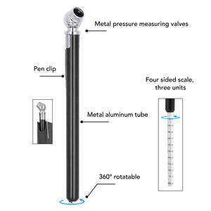Black Four-Sided Car <b>Tire</b> Pressure <b>Gauge</b> Plastic Vehicle <b>Tire</b> Pressure Pens - Product Image 2