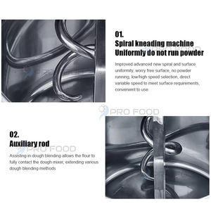 Mélangeur de pâte électrique robuste avec bol amovible et crochet en spirale pour pain à pizza et boulangerie à domicile - Product Image 2
