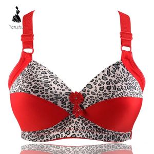 Soutien-gorge sans armatures confortable à imprimé léopard, couvrant entièrement la poitrine, grande taille pour femmes corpulentes - Product Image 6