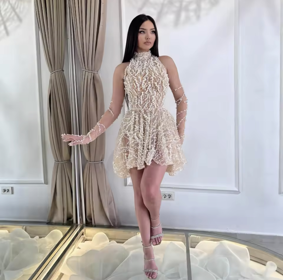 Buy In Bulk Evening Dresses Short Naked Built-In Shapewear Design |  Alibaba.com