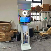 Producto innovador Gold Spark Light Magic Mirror Photo Booth Alquiler con lámpara de luz de relleno Manual
